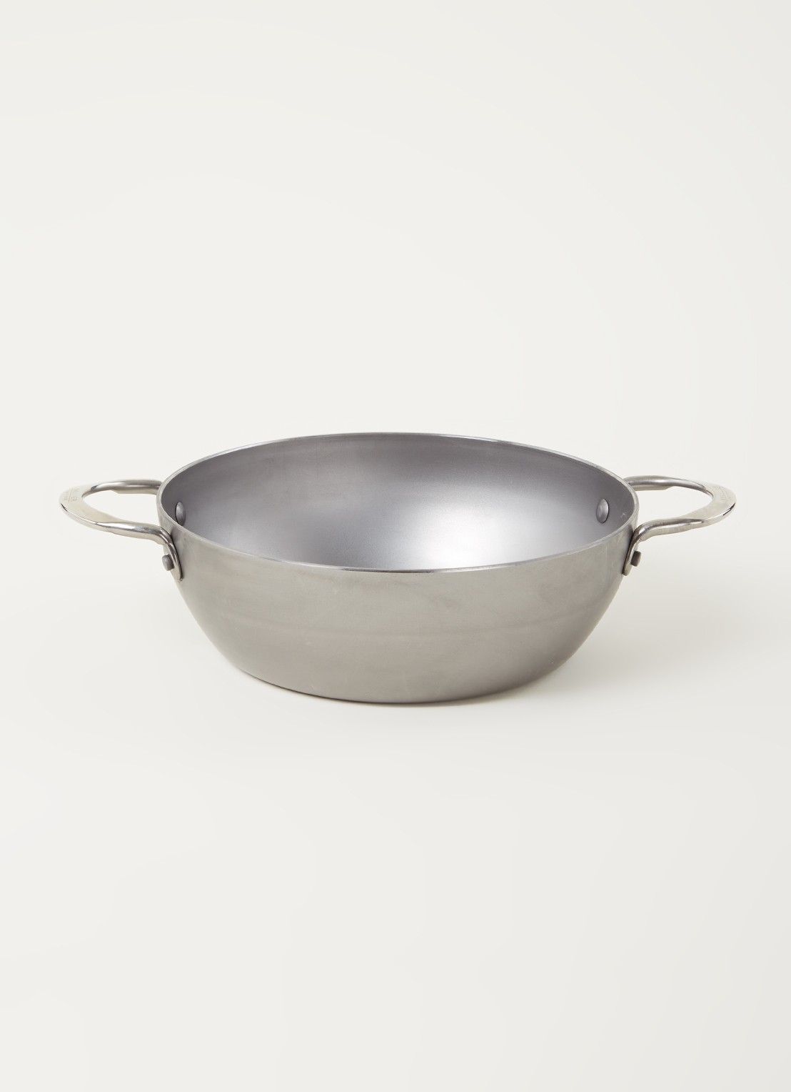 De Buyer Mineral B wokpan Ø24 cm - voorkant 3 zilver
