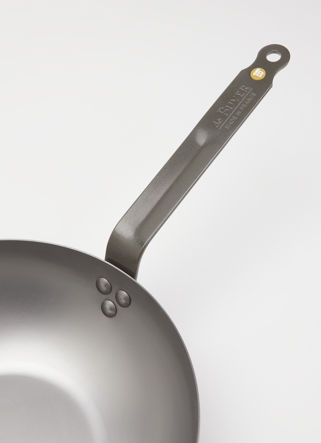 De Buyer Mineral B wokpan Ø28 cm - voorkant 2 zilver