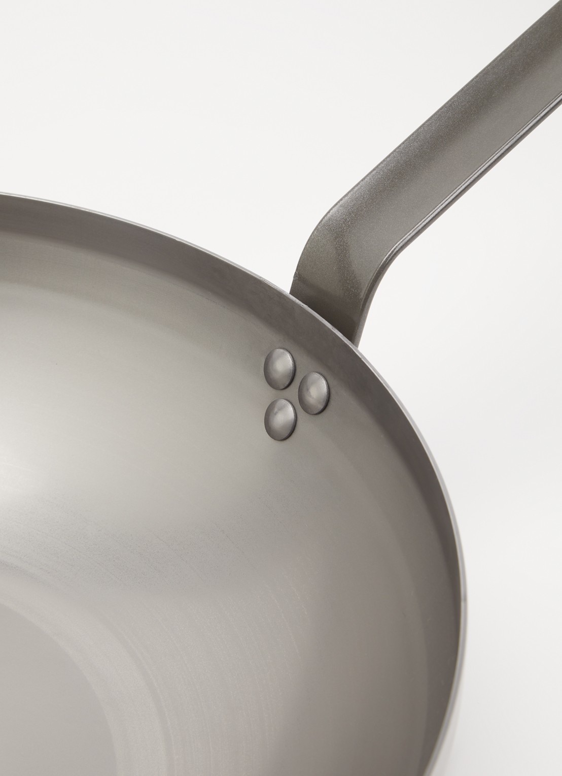 De Buyer Mineral B wokpan Ø40 cm - detail 2 zilver