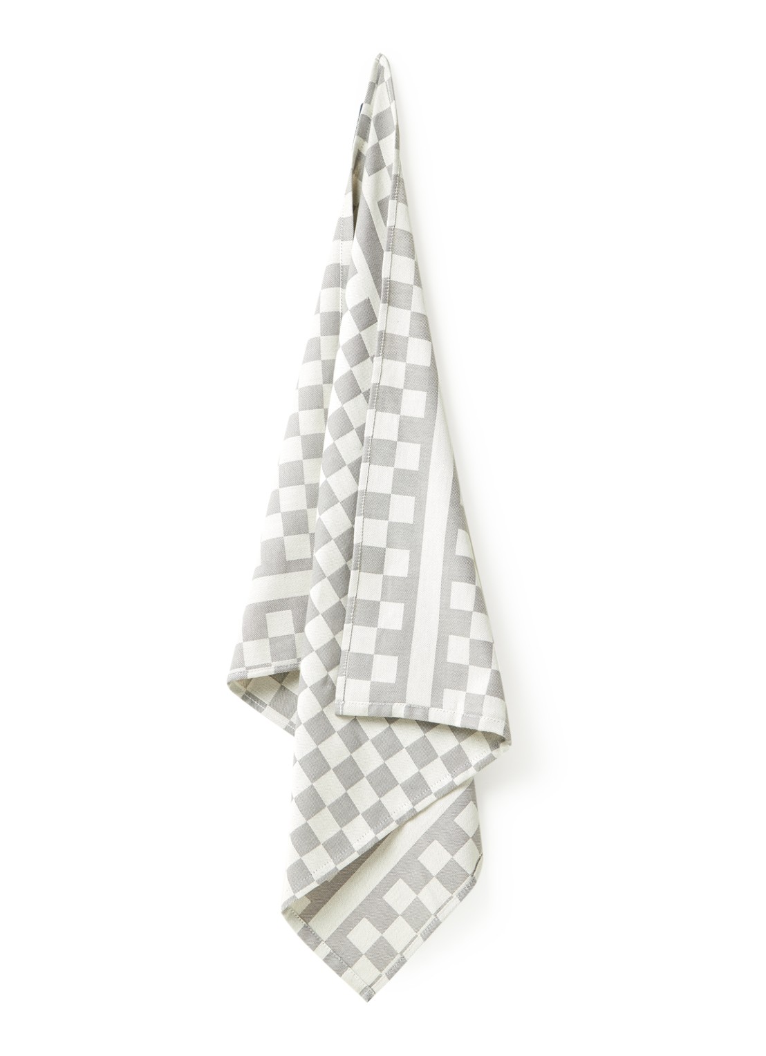 De Witte Lietaer Groom-a theedoek van katoen 70 x 65 cm - voorkant 2 grijs