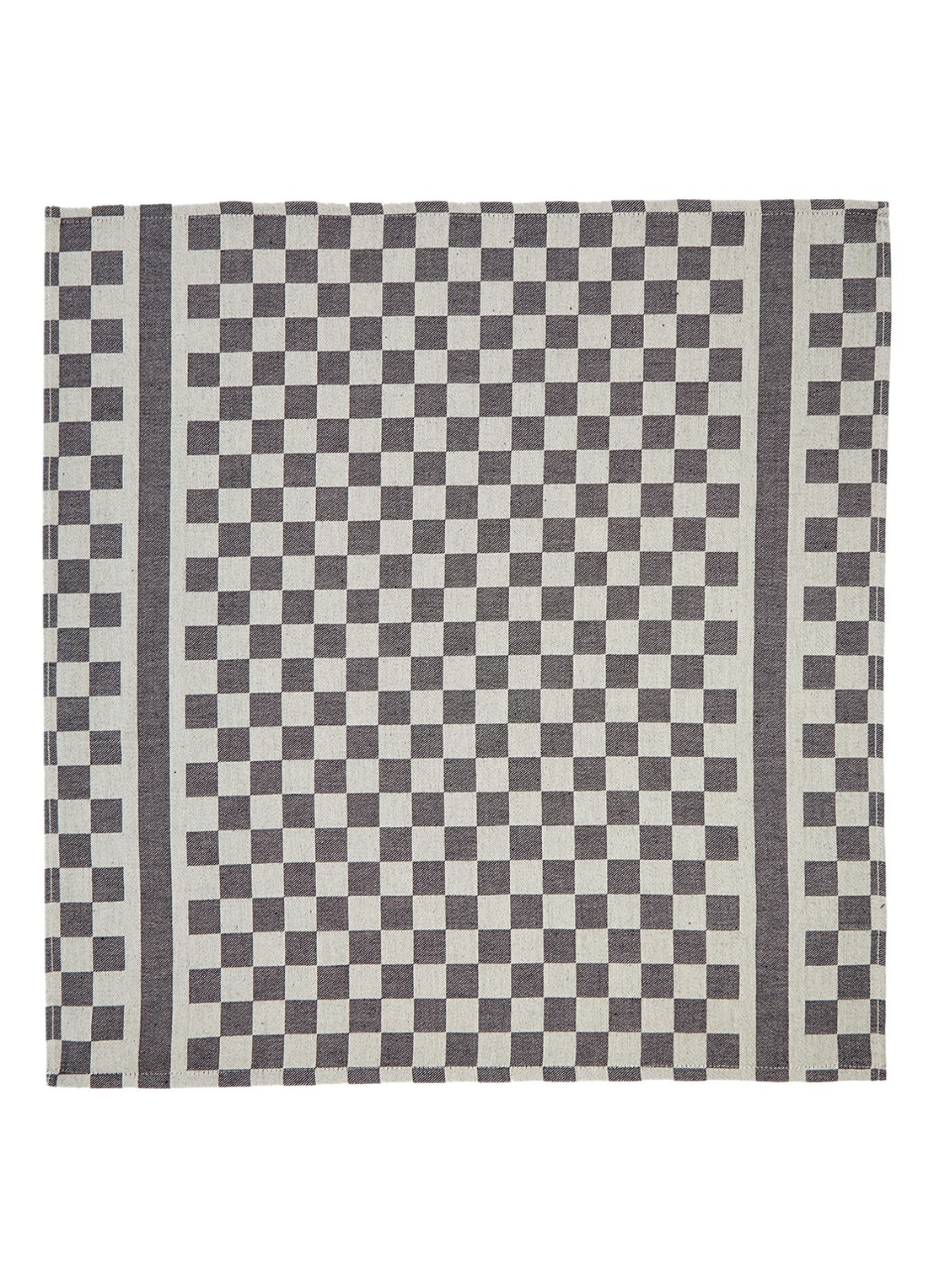 De Witte Lietaer Groom theedoek van katoen 65 x 70 cm - detail grijs