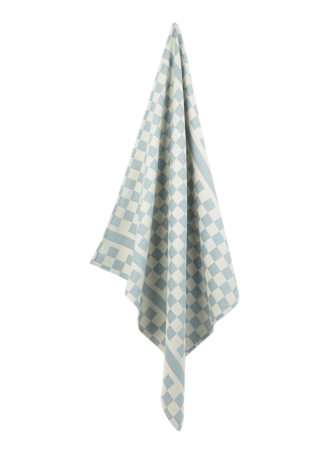 De Witte Lietaer Groom theedoek van katoen 65 x 70 cm - voorkant lichtblauw