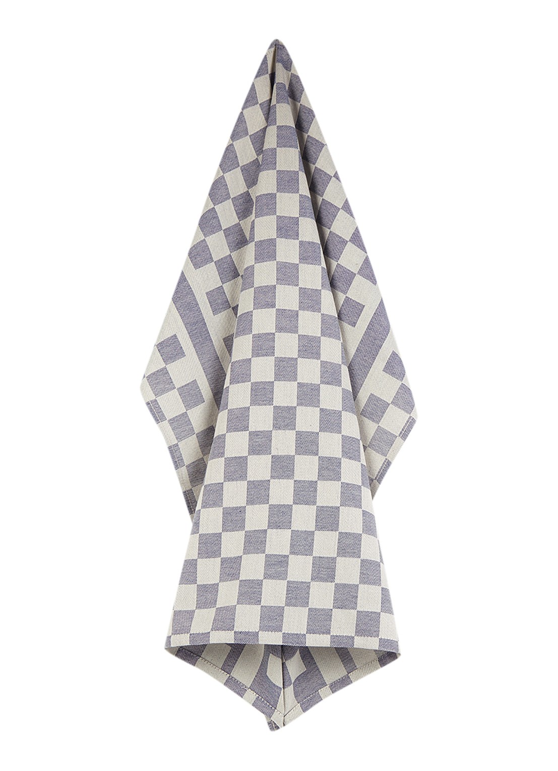 De Witte Lietaer Groom theedoek van katoen 65 x 70 cm - voorkant blauw