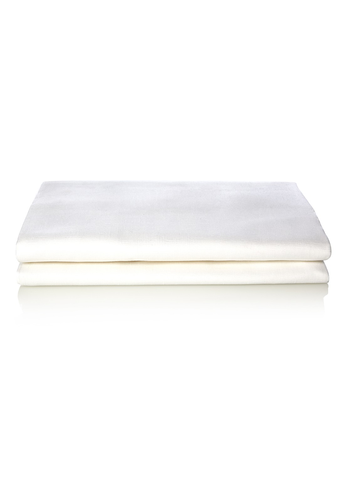De Witte Lietaer Sonora tafelkleed van katoen 160 x 310 cm - voorkant wit