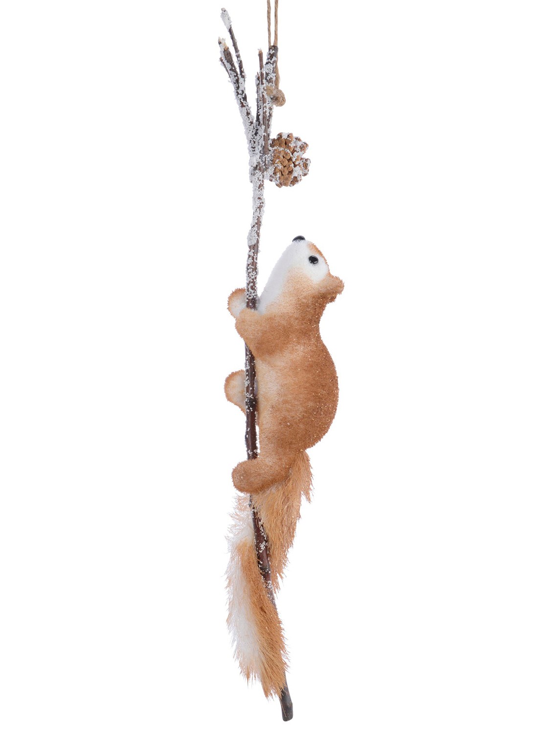 Decoris Eekhoorn kersttak 58 cm - voorkant roodbruin