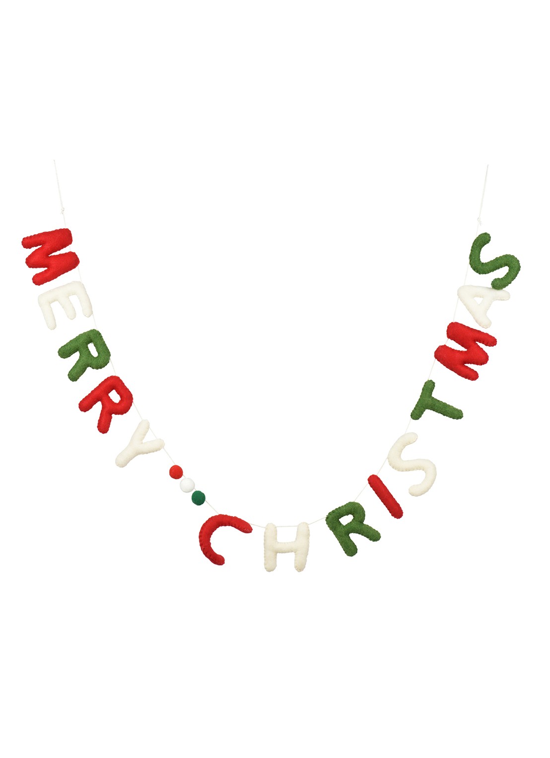 Decoris Kerstslinger 15,80 cm - voorkant gebroken wit