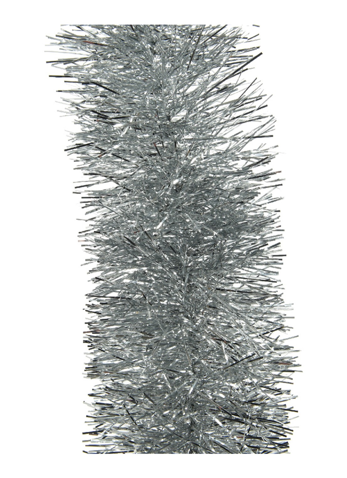 Decoris Lametta kerstguirlande 270 cm - voorkant zilver