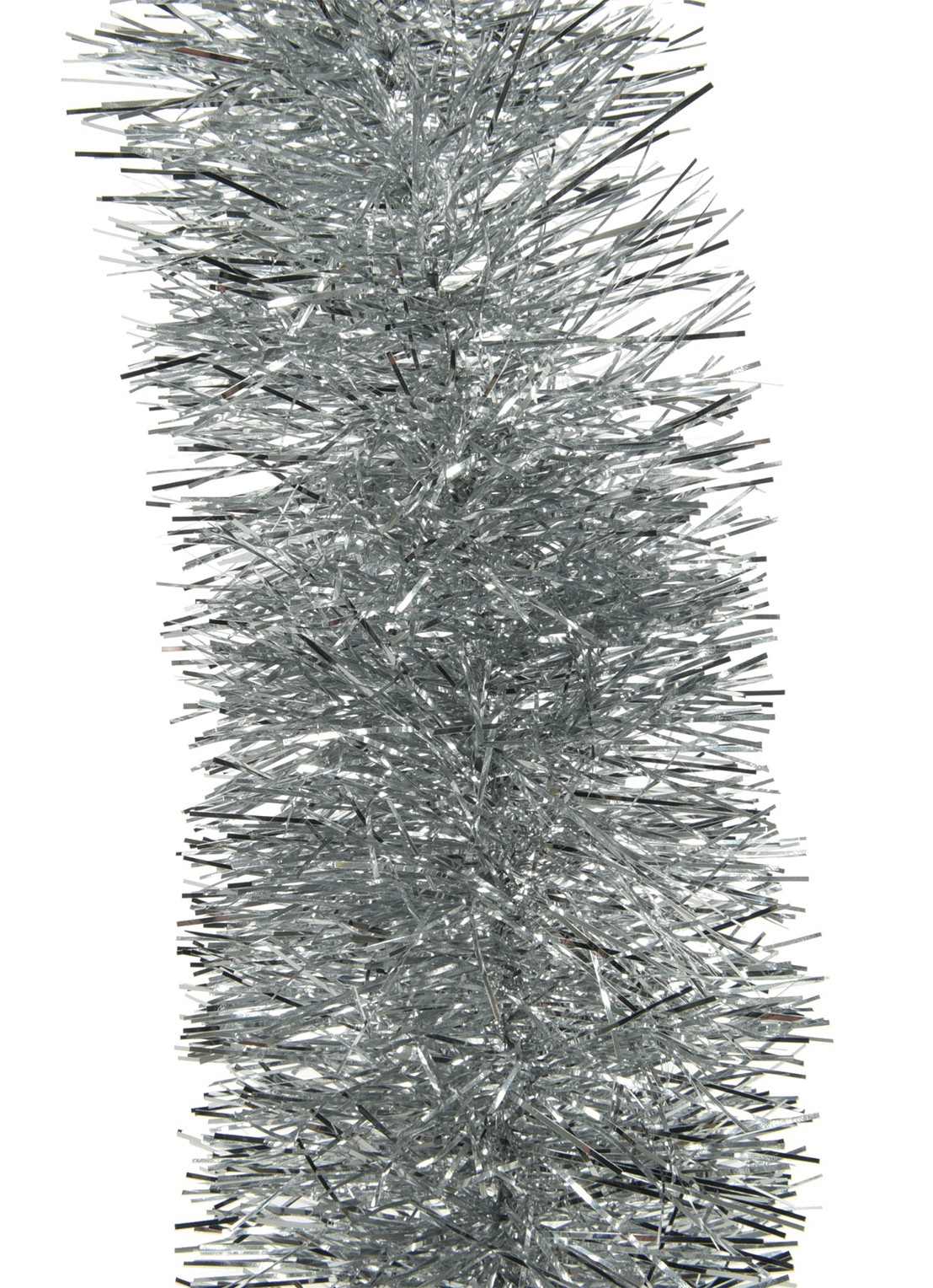 Decoris Lametta kerstslinger 270 cm - voorkant zilver