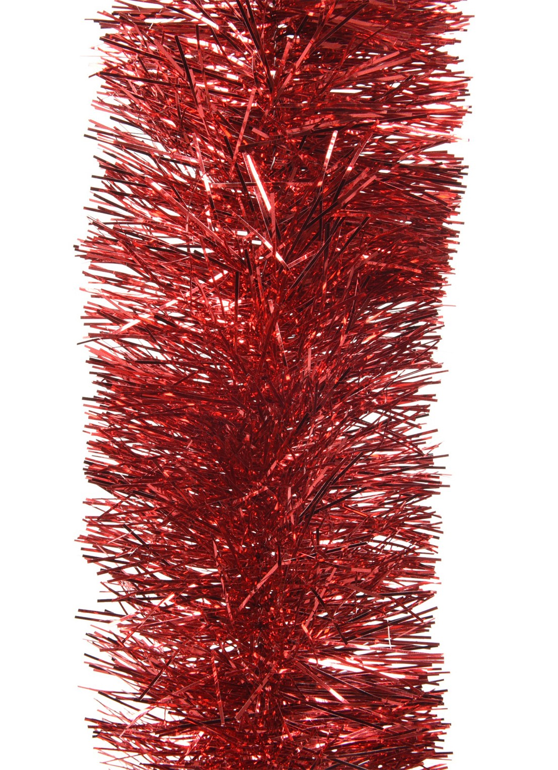 Decoris Lametta kerstslinger 270 cm - voorkant rood