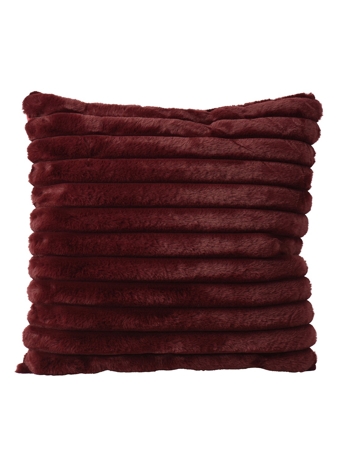 Decoris Maroon sierkussen 45 x 45 cm - voorkant bordeauxrood