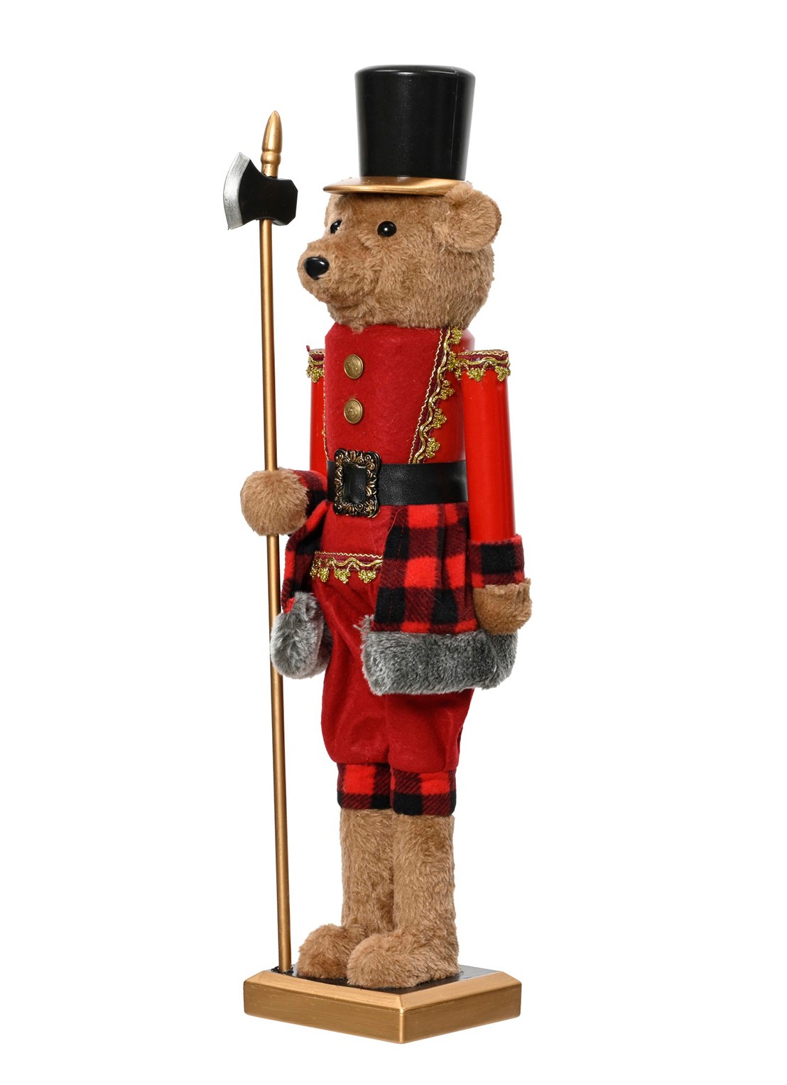 Decoris Notenkraker ornament 38 cm - voorkant rood