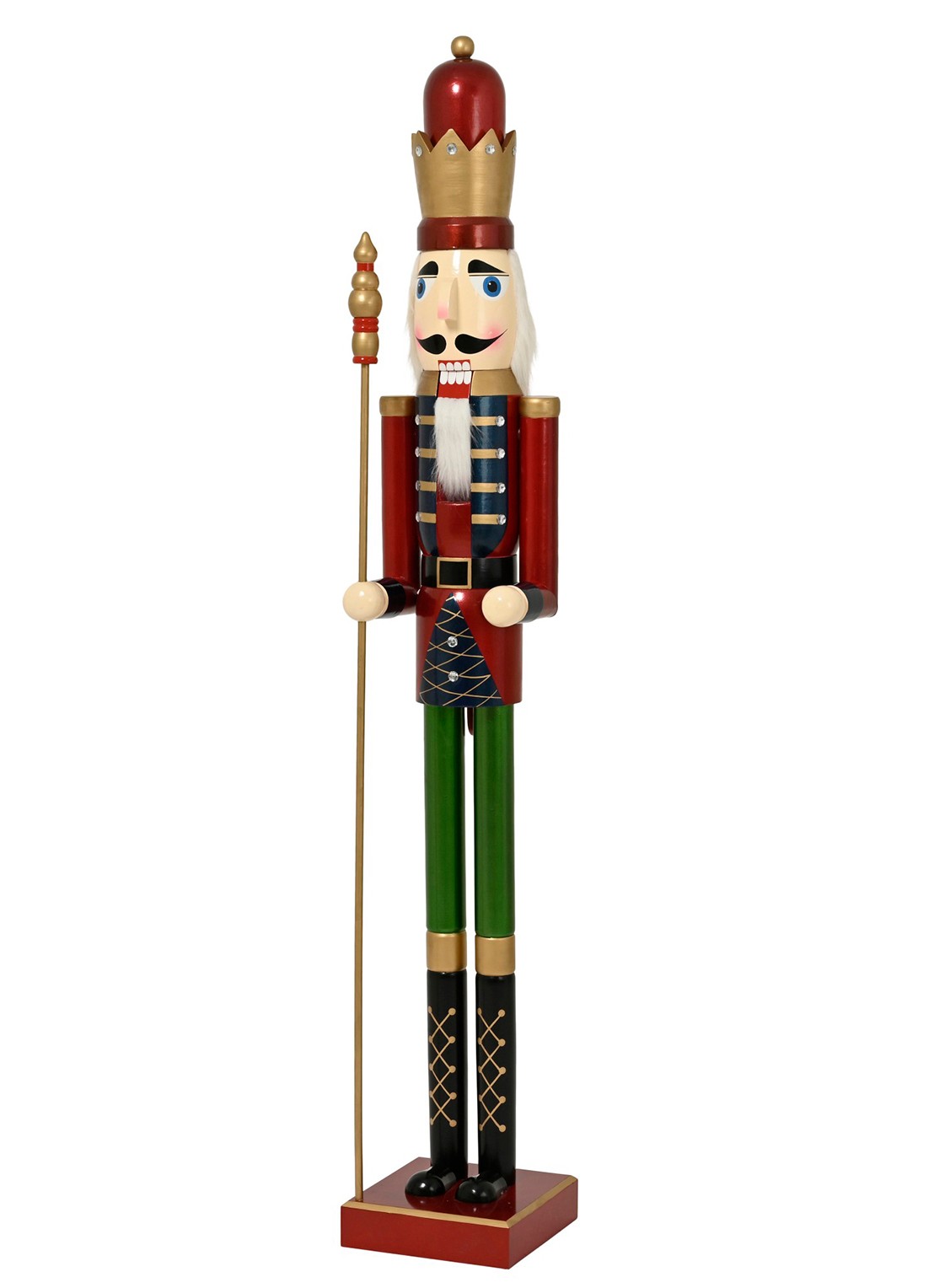 Decoris Notenkraker ornament 89 cm - voorkant rood