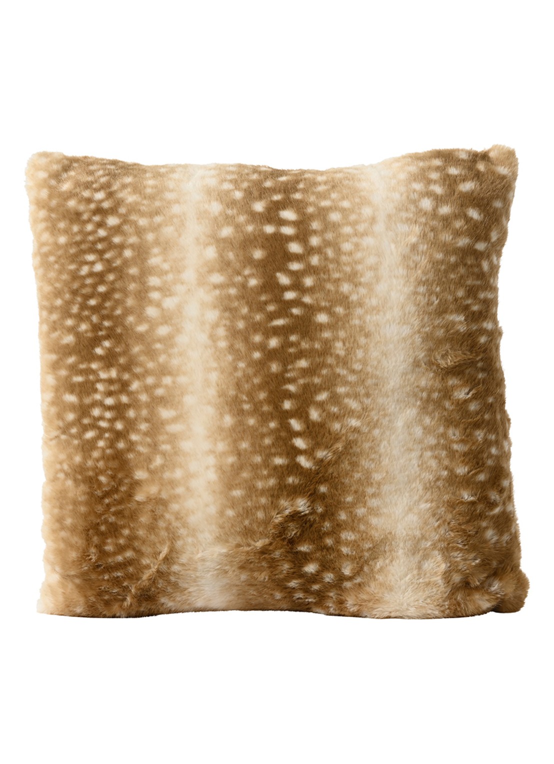 Decoris Sierkussen met hertenprint 45 x 45 cm - voorkant bruin