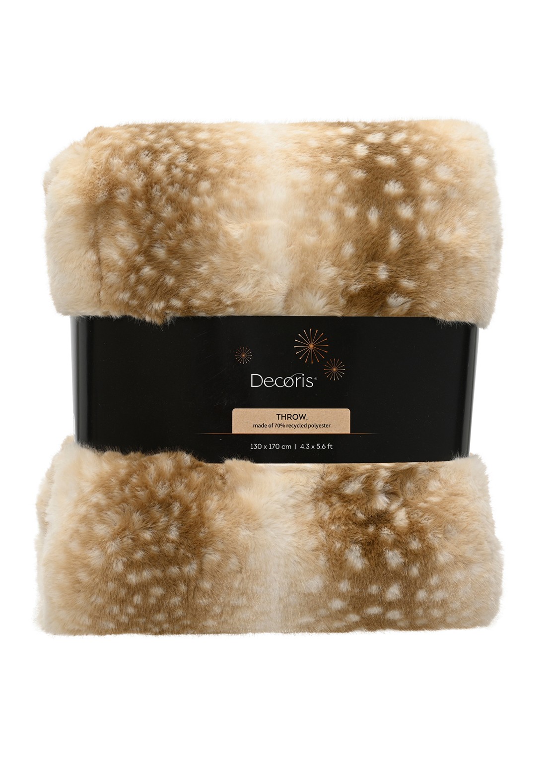 Decoris Sprei 130 x 170 cm - voorkant bruin