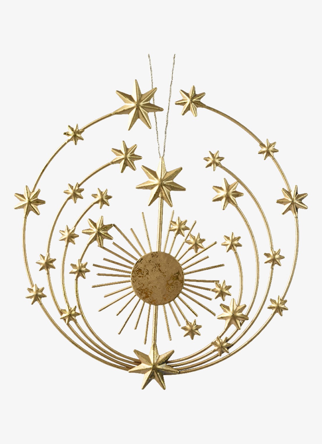 Decoris Sterren krans 20 cm - voorkant goud