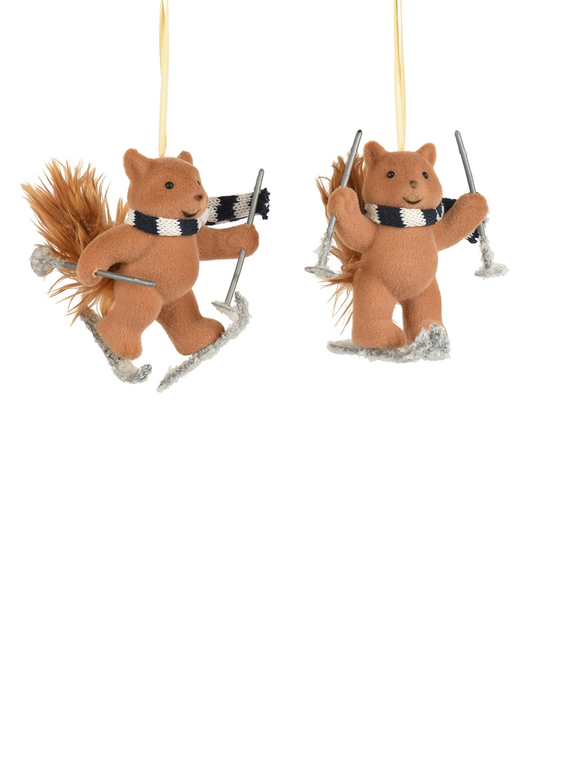 Decoris Vos kersthanger 11 cm - voorkant bruin