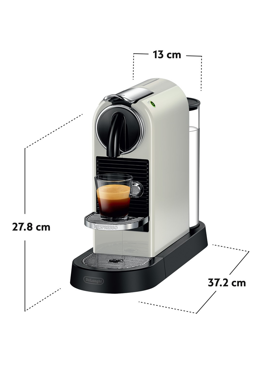 DeLonghi Citiz Nespresso koffiecupmachine - EN167W - achterkant 8 wit