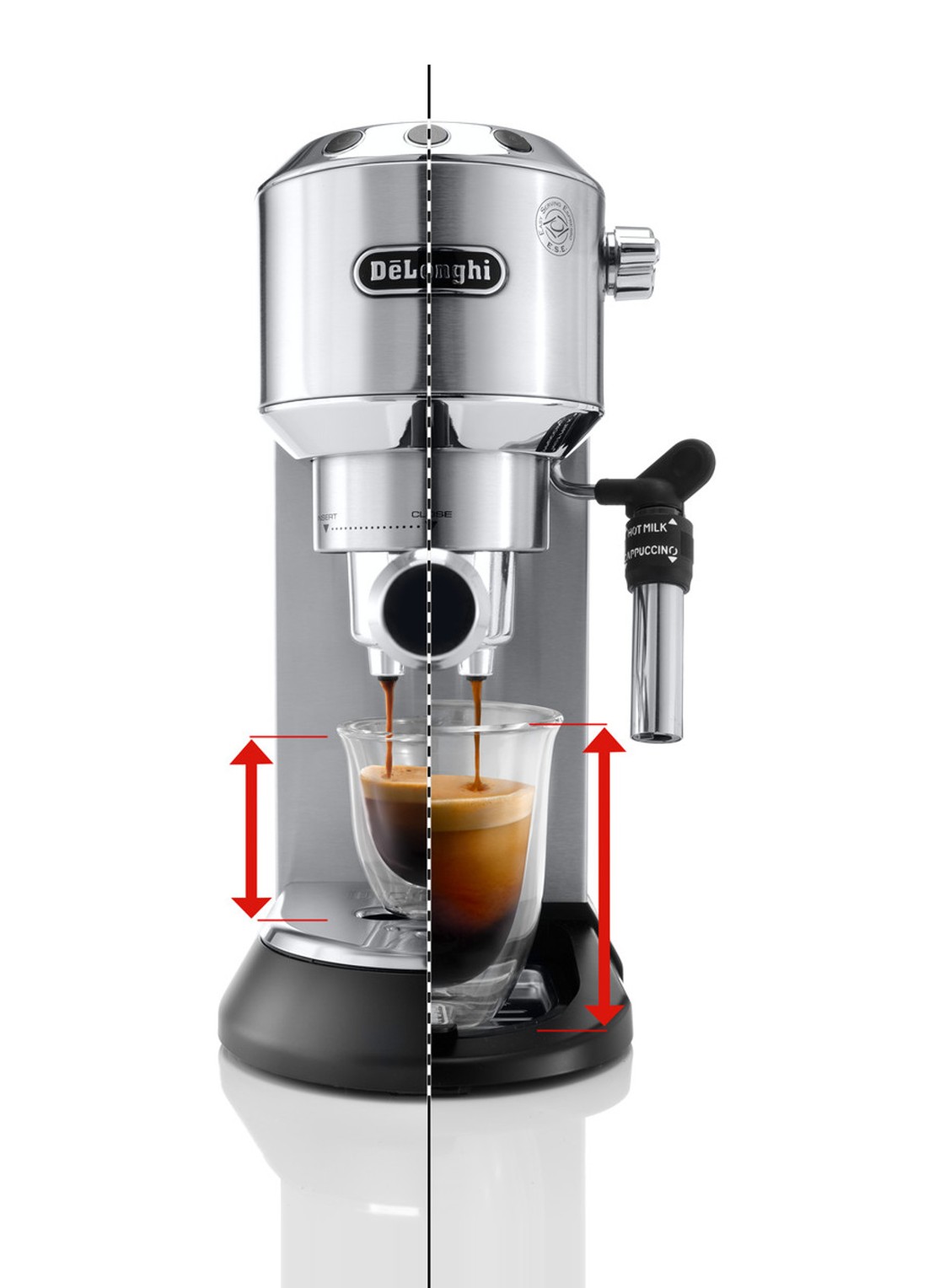 DeLonghi Dedica espressomachine EC685.M - detail zilver