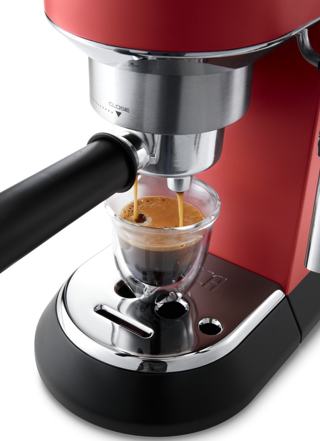 DeLonghi Dedica espressomachine EC685.R - detail 4 steenrood