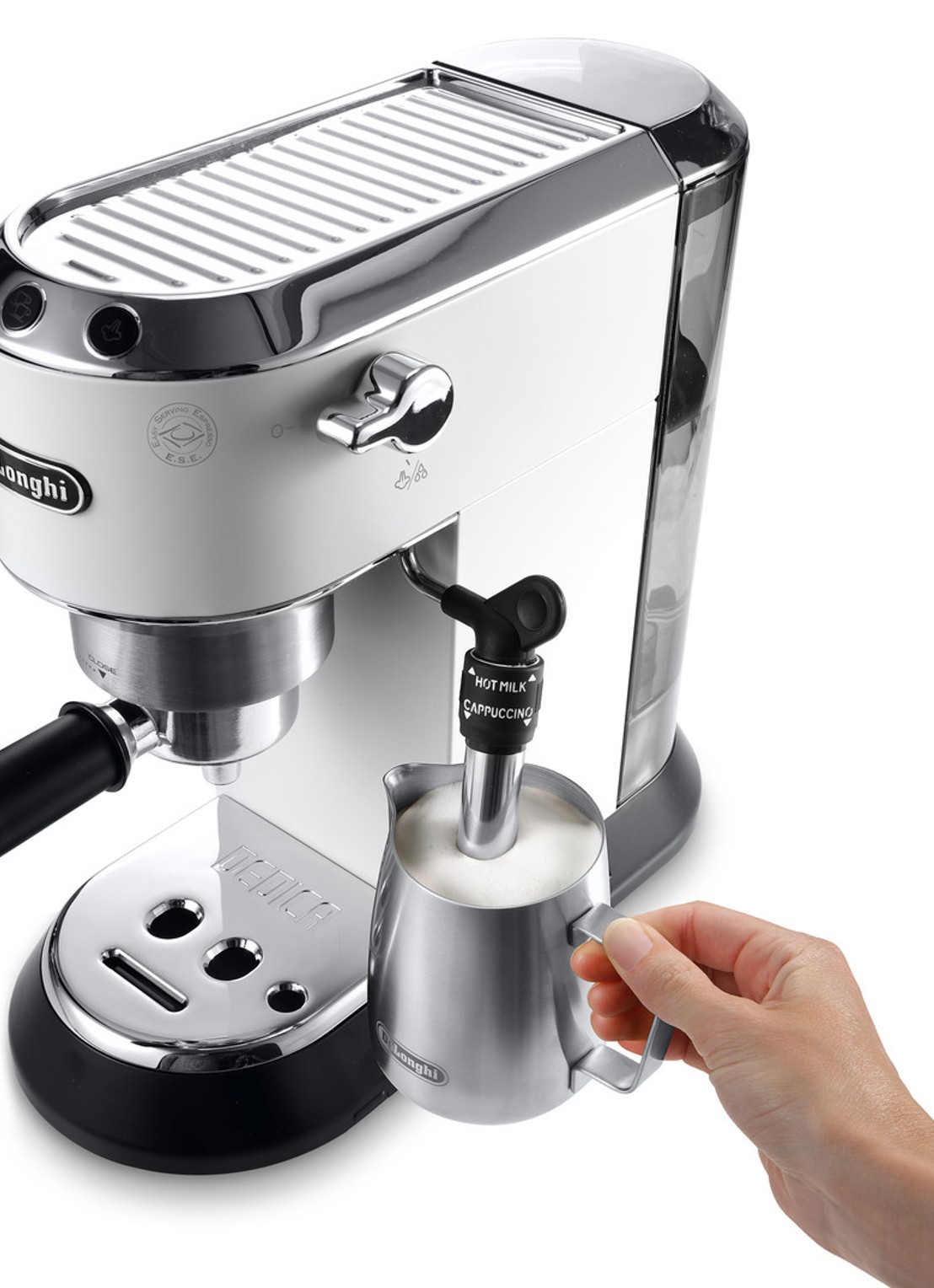 DeLonghi Dedica espressomachine EC685.W - detail 4 wit
