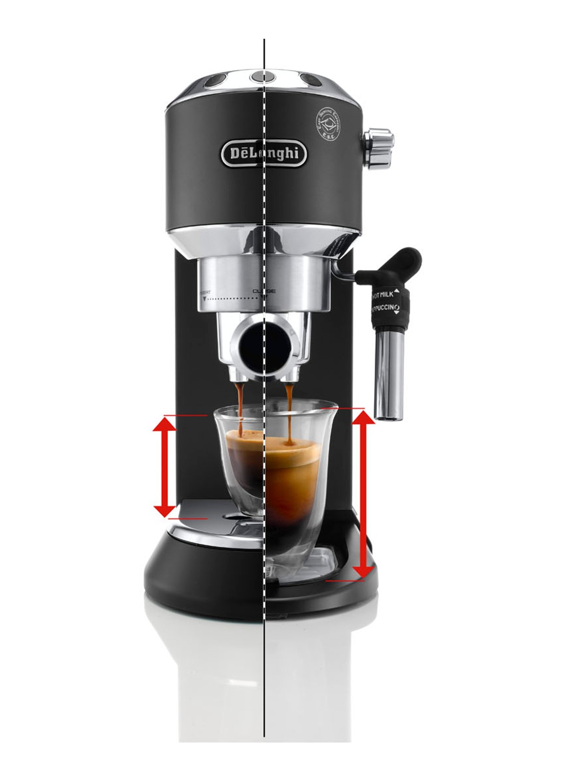 DeLonghi Dedica Style espressomachine EC685.BK - detail 3 zwart