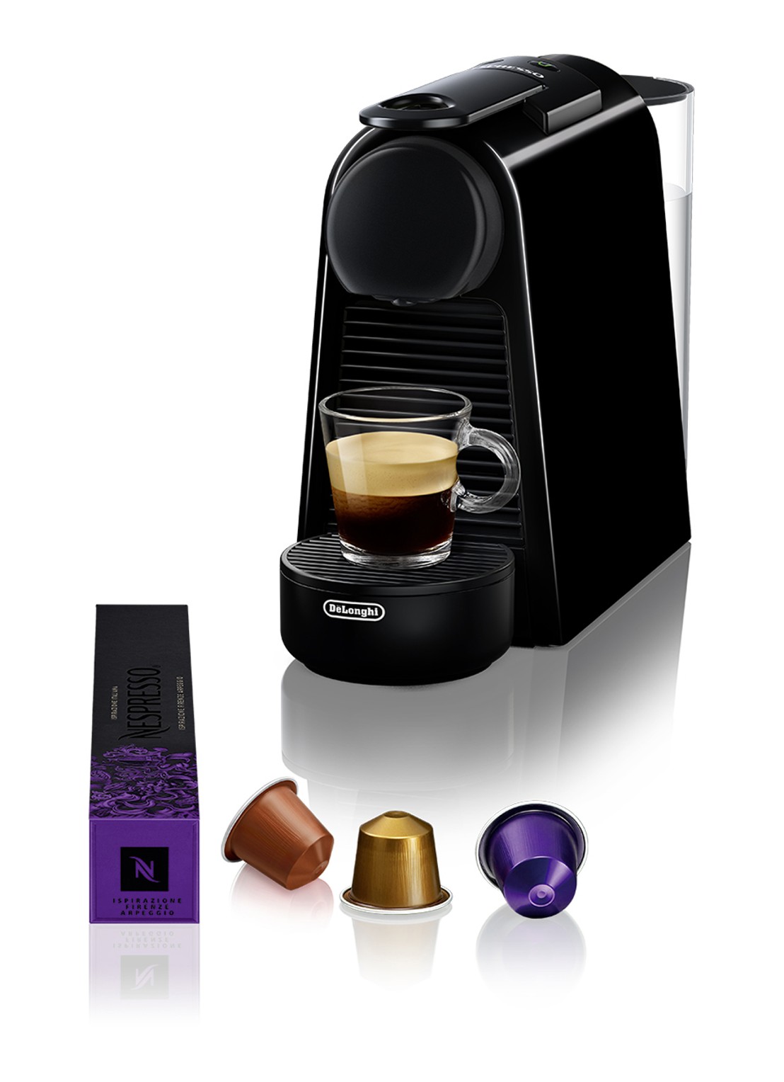 DeLonghi Essenza Mini Nespresso koffiecupmachine - EN85.B - voorkant zwart