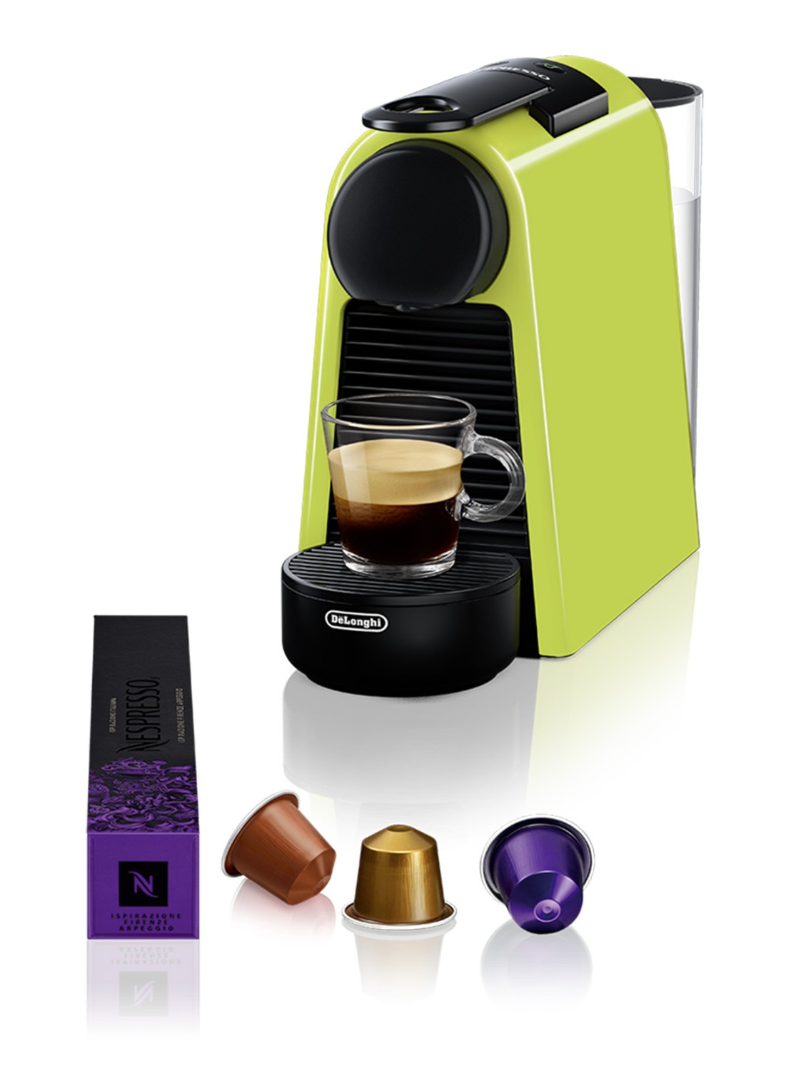 DeLonghi Essenza Mini Nespresso koffiecupmachine - EN85.L - voorkant lime