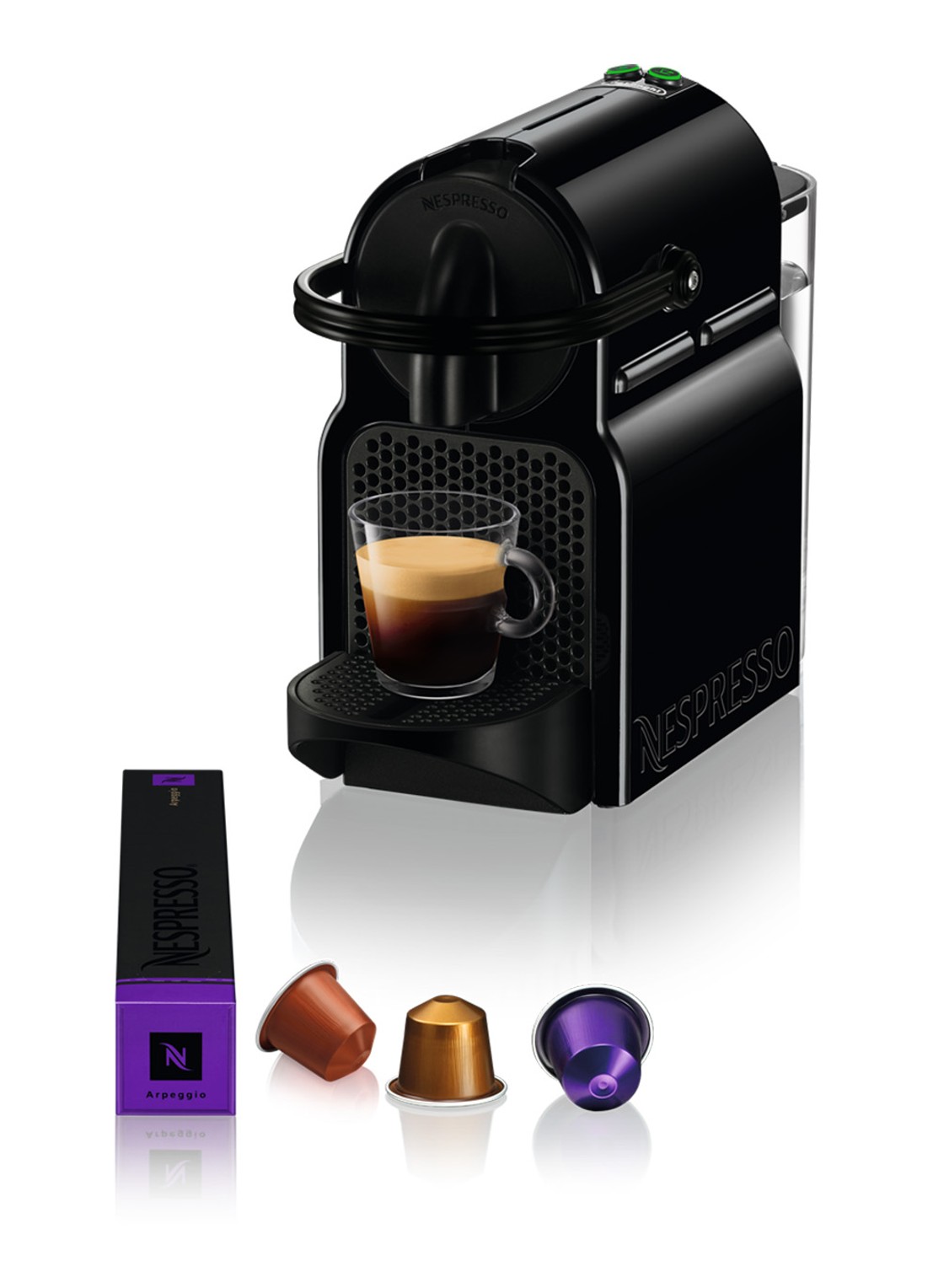 DeLonghi Inissia Nespresso Koffiecupmachine EN80.B - voorkant zwart