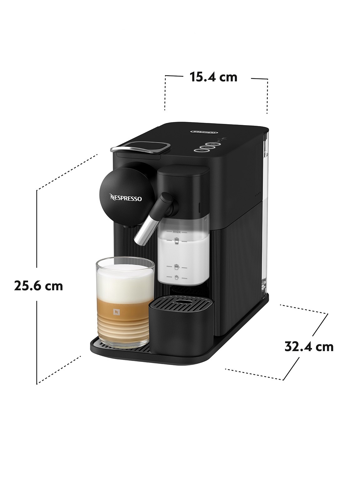 DeLonghi Nespresso Lattissima One EVO koffiezetapparaat EN510.B - achterkant 8 zwart