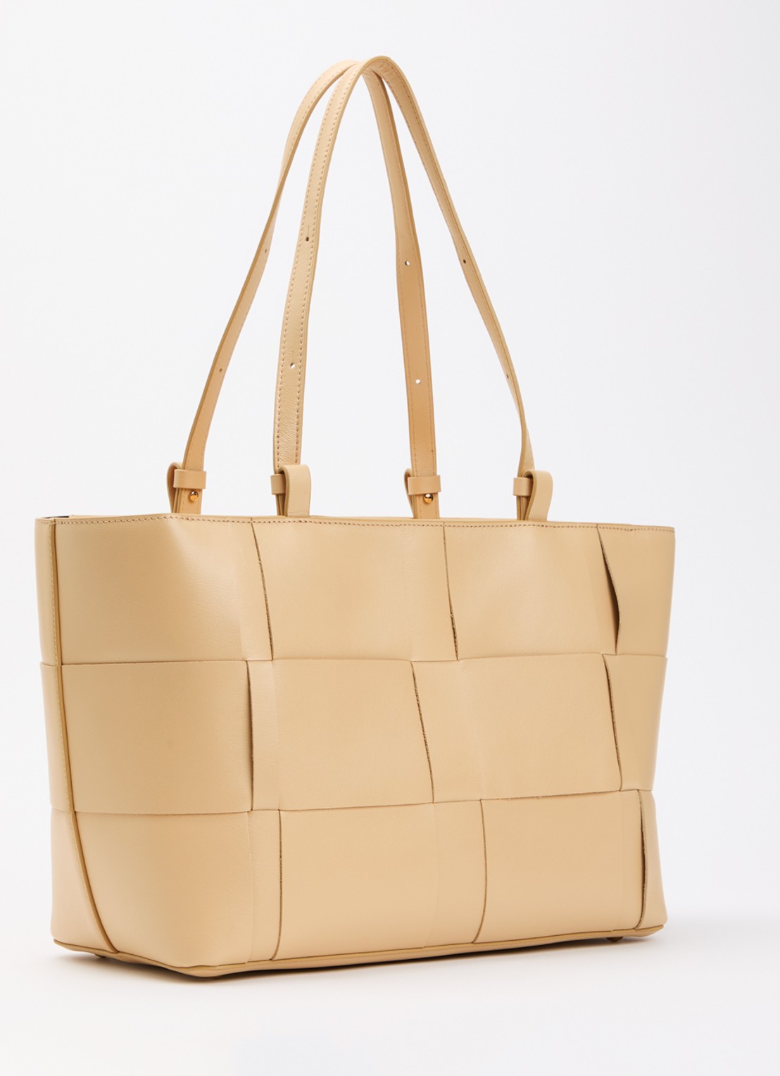 DeMellier The Florence shopper van leer - achterkant 6 beige