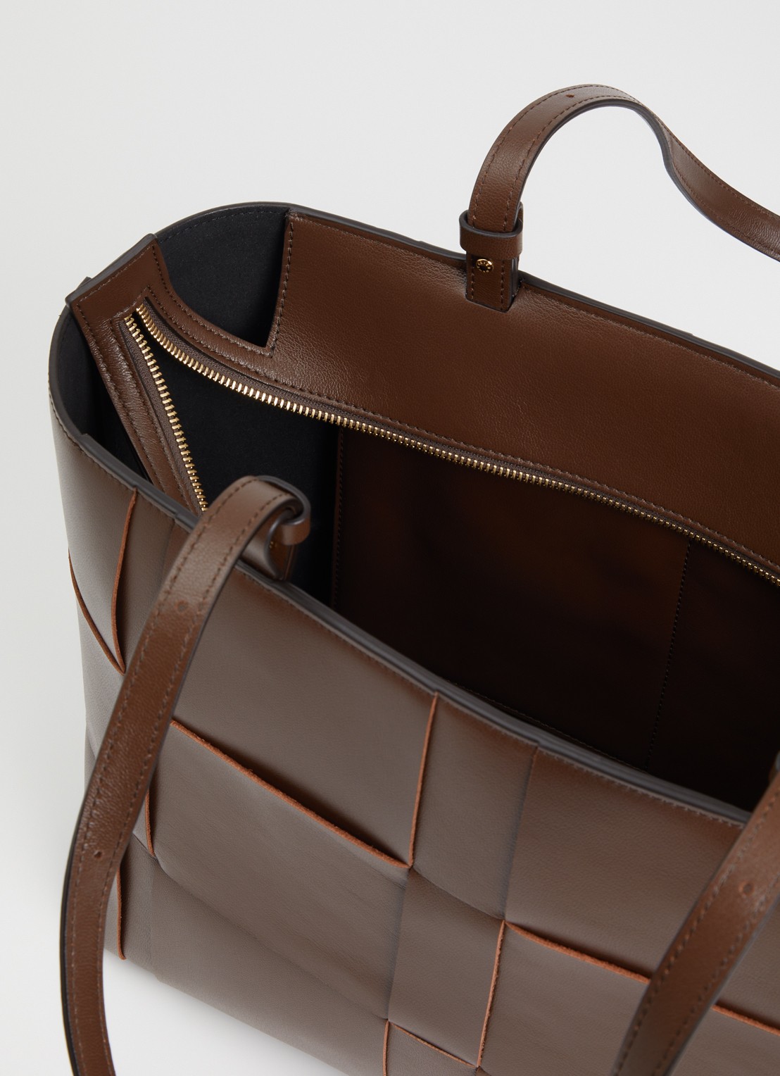 DeMellier The Florence shopper van leer - detail bruin