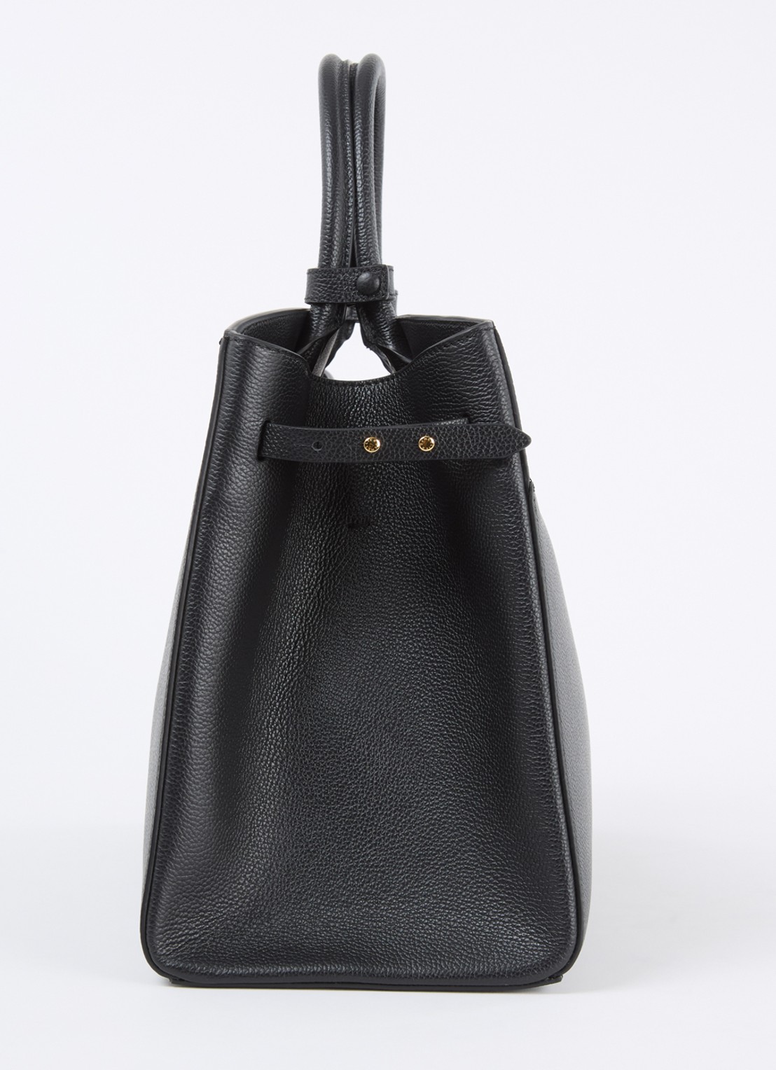 DeMellier The Hudson handtas van leer met structuur - detail 3 zwart