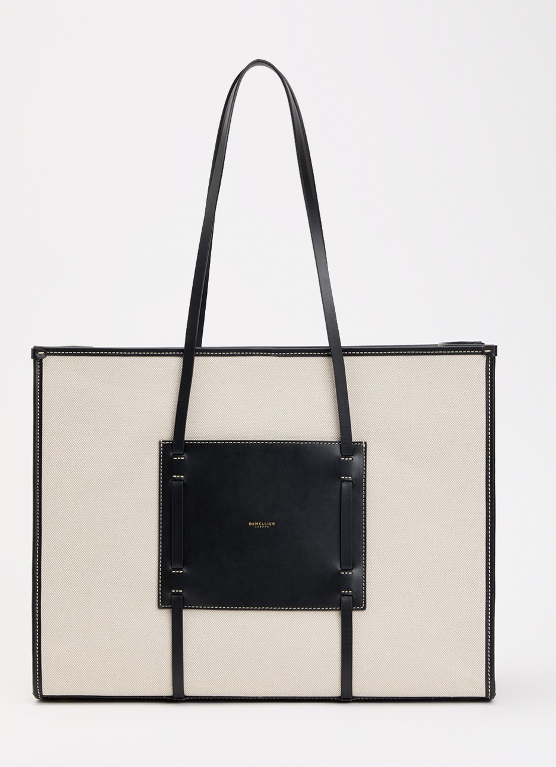 DeMellier The Large Capri shopper van canvas - voorkant 5 beige