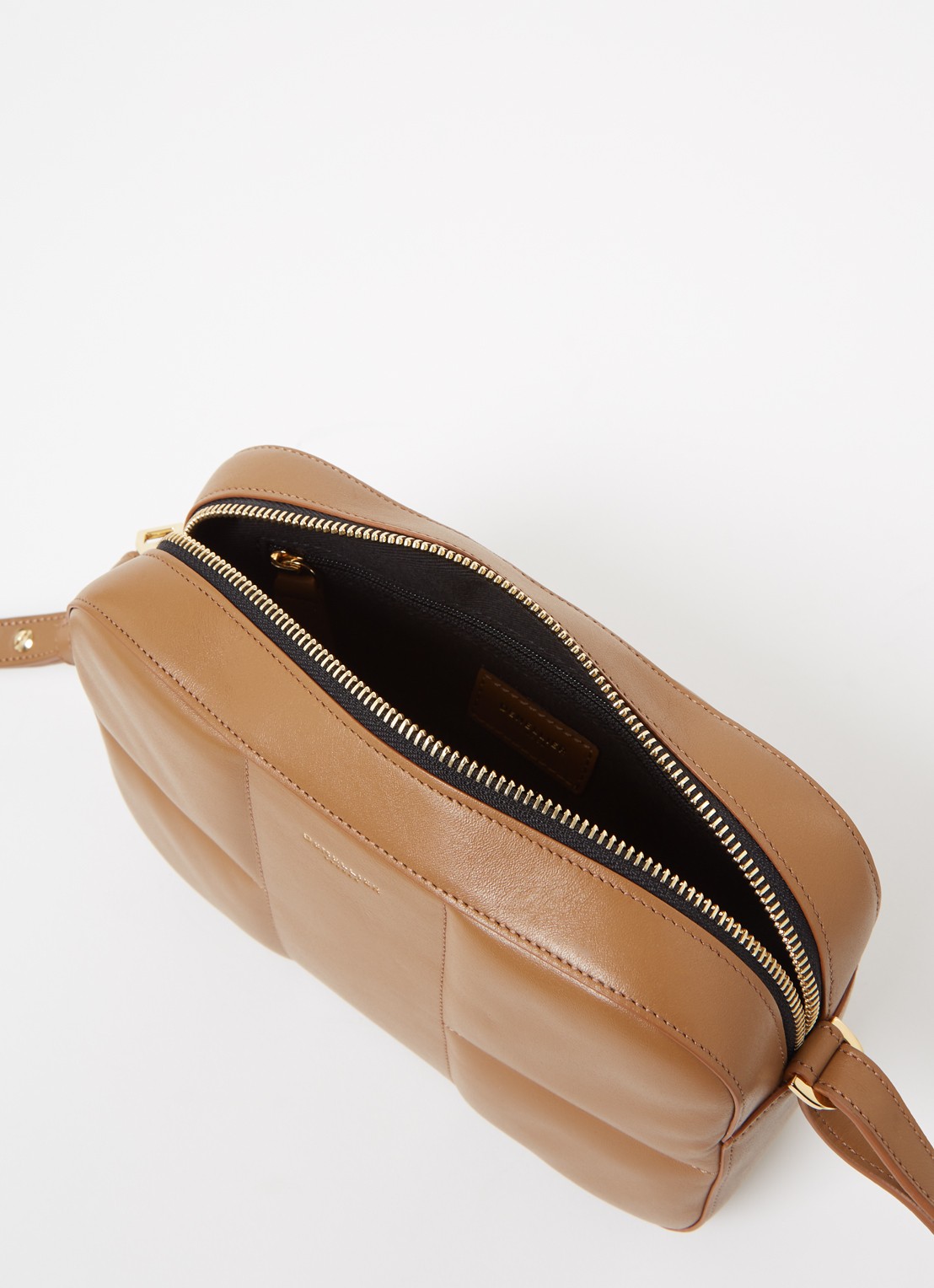 DeMellier The Marrakesh crossbodytas van leer - detail 4 cognac