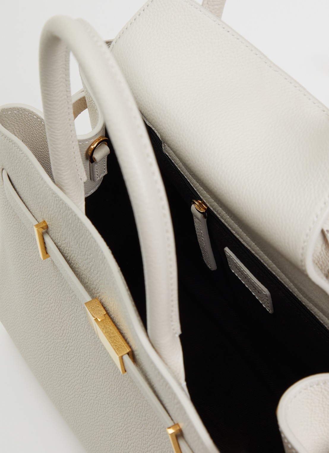 DeMellier The Midi Hudson handtas met afneembare schouderriem - detail 5 gebroken wit