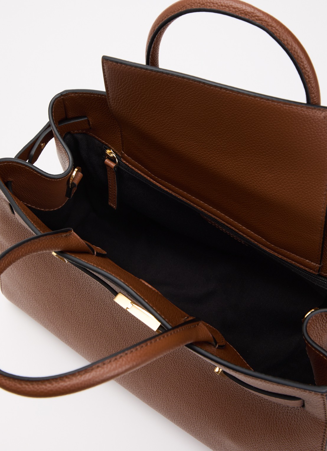 DeMellier The Midi Hudson handtas met afneembare schouderriem - detail 2 hazelnootbruin