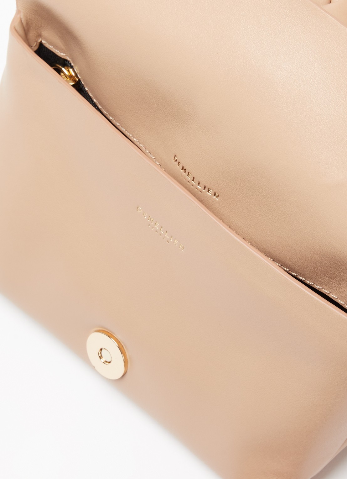DeMellier The Mini Verona crossbodytas van leer - detail 5 donkerbeige
