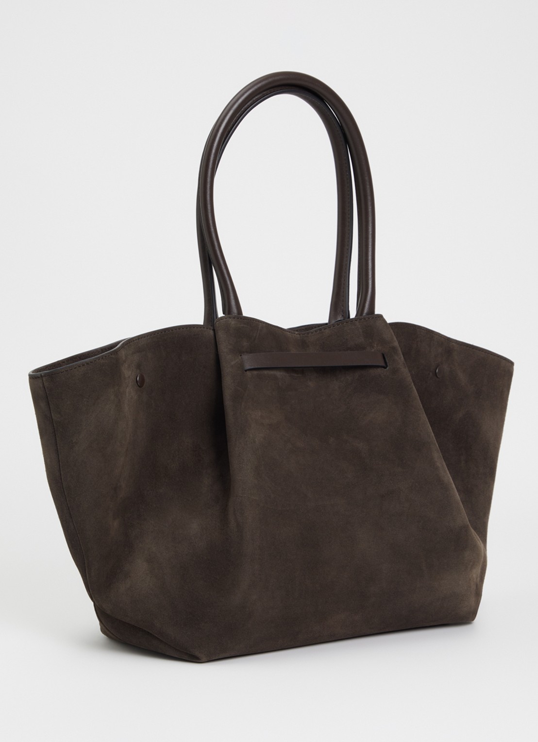 DeMellier The New York handtas - achterkant 2 chocoladebruin