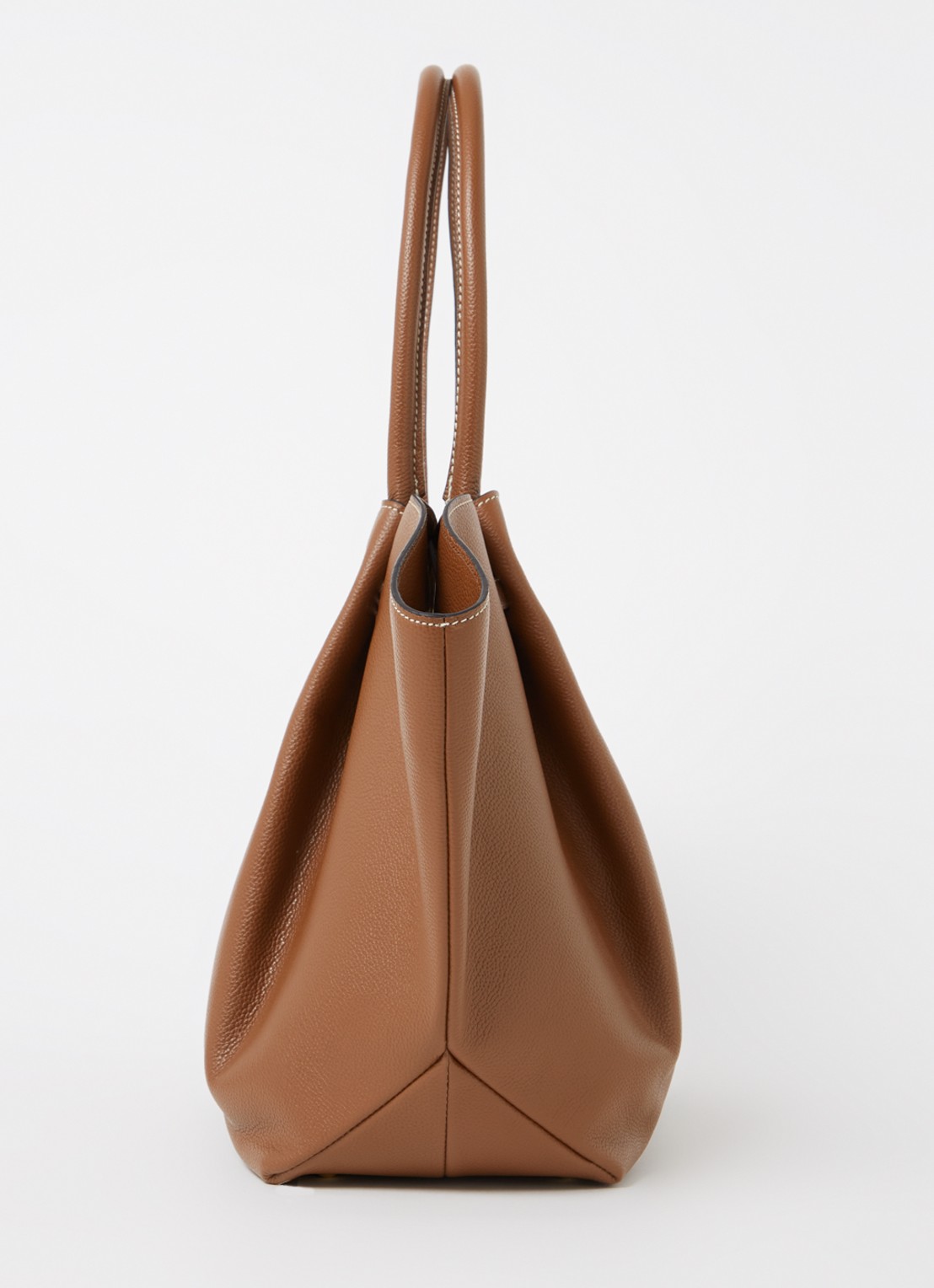DeMellier The New York schoudertas van leer - detail 2 cognac