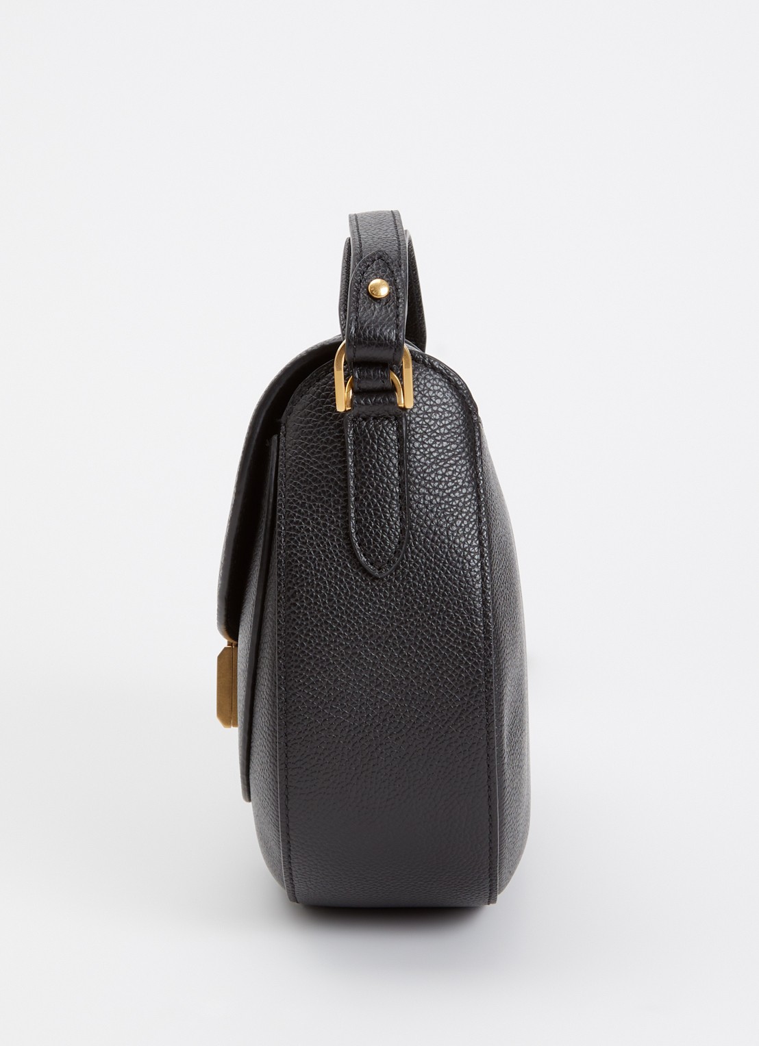 DeMellier The Siena crossbodytas van leer - detail 3 zwart