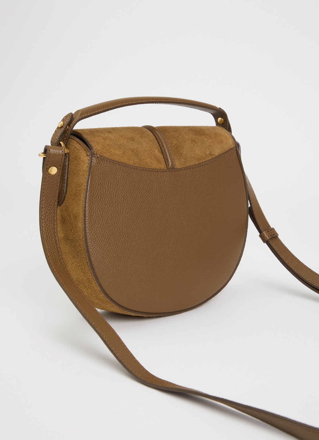 DeMellier The Siena crossbodytas van leer - achterkant bruin