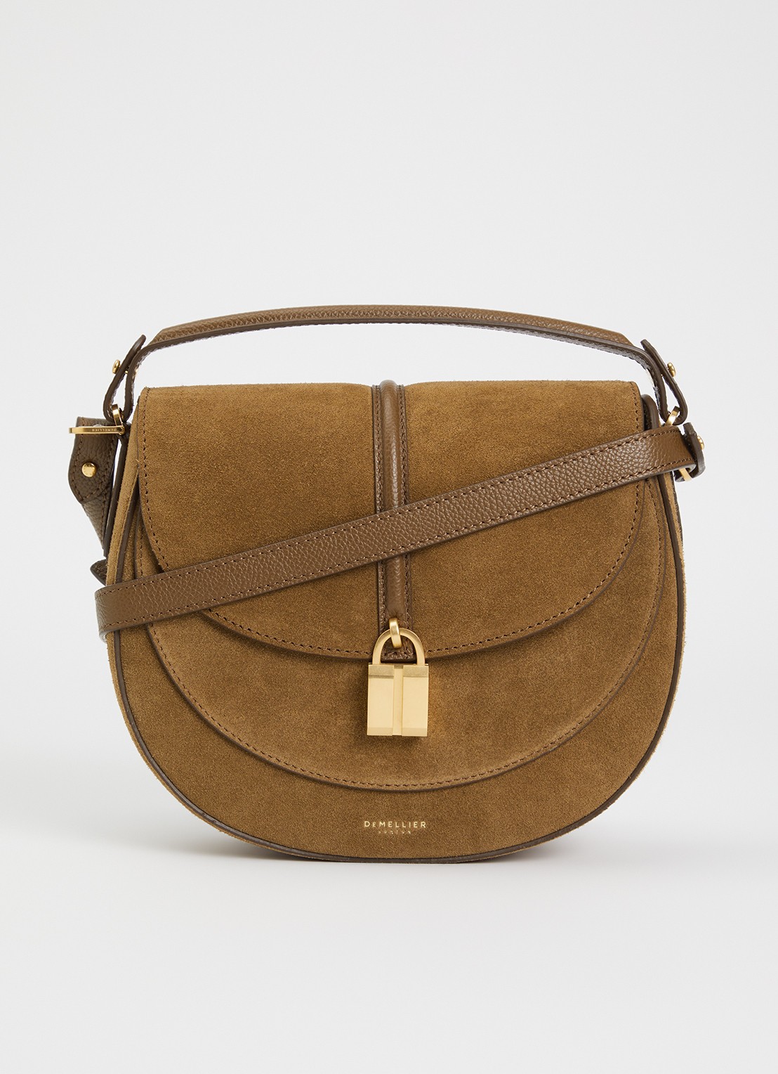 DeMellier The Siena crossbodytas van leer - voorkant 2 bruin