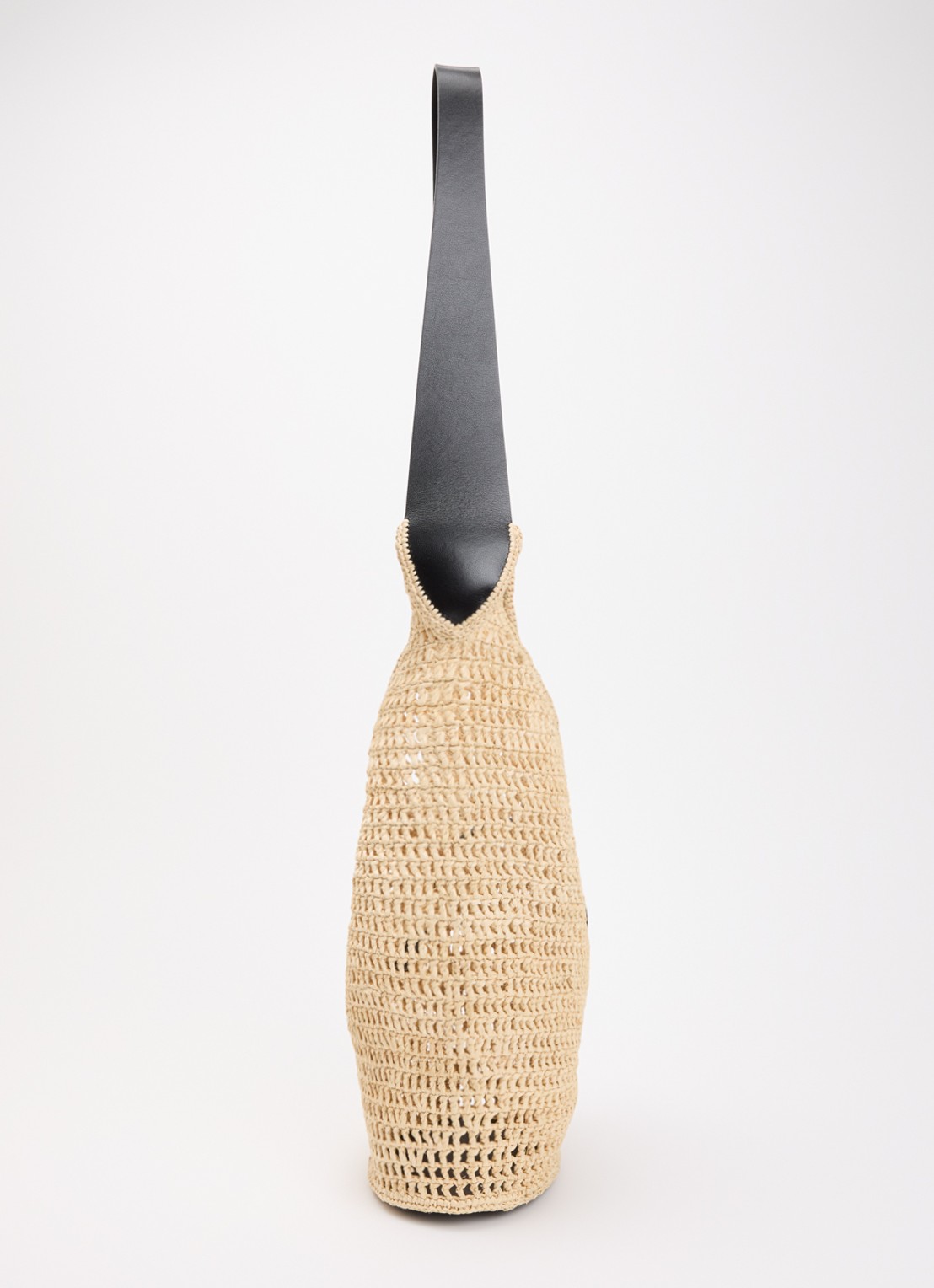 DeMellier The Siena crossbodytas van raffia met details van leer - detail 4 beige