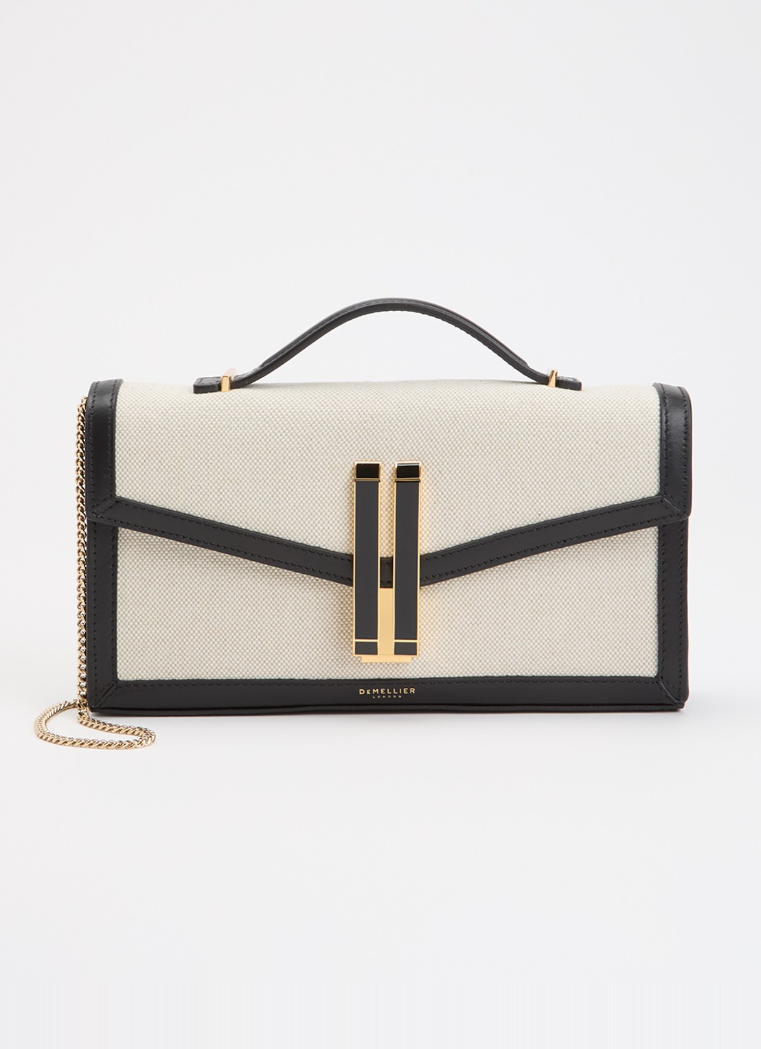 DeMellier The Vancouver clutch van leer - voorkant zwart