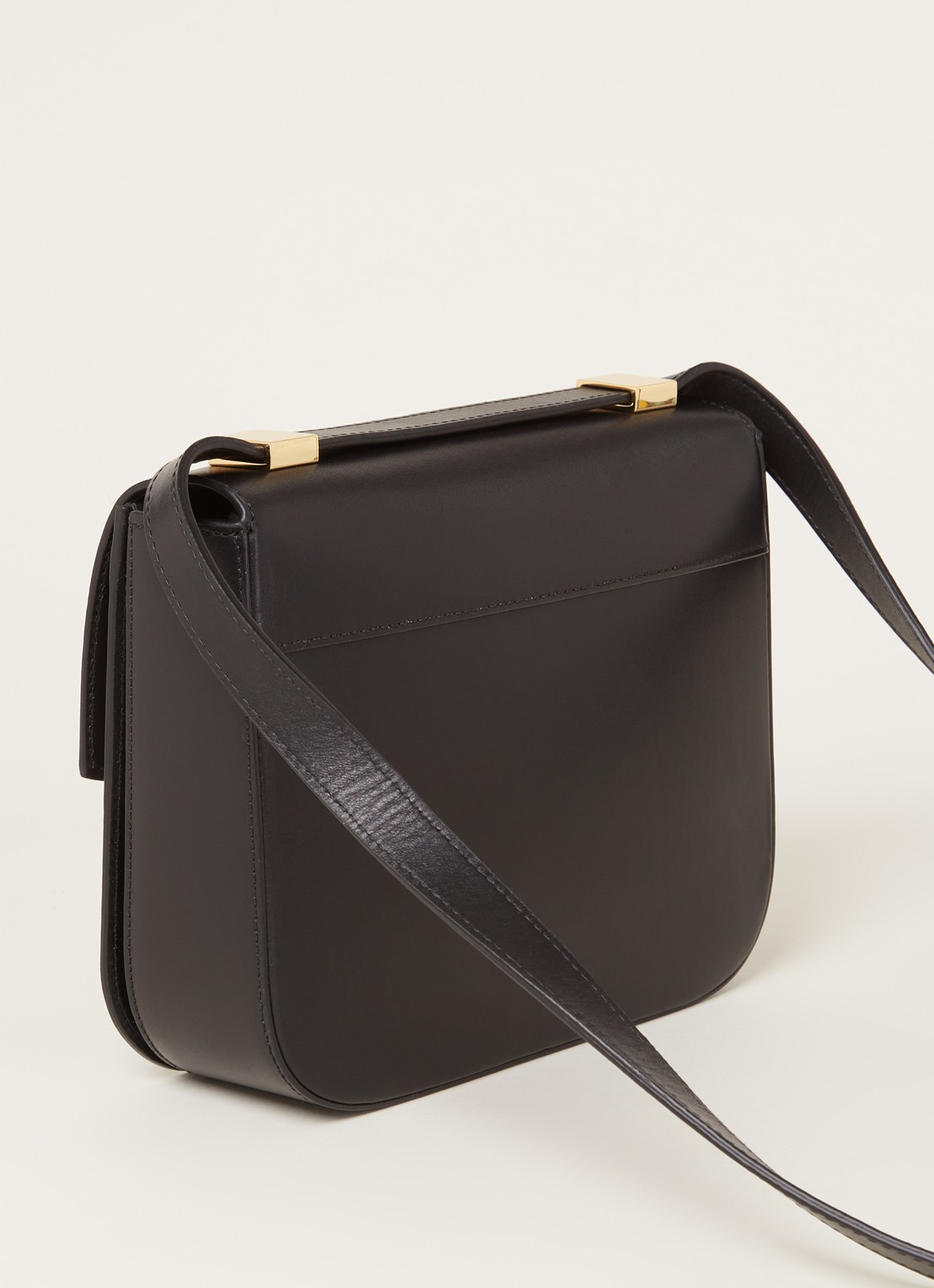 DeMellier The Vancouver crossbodytas van leer - achterkant 5 zwart