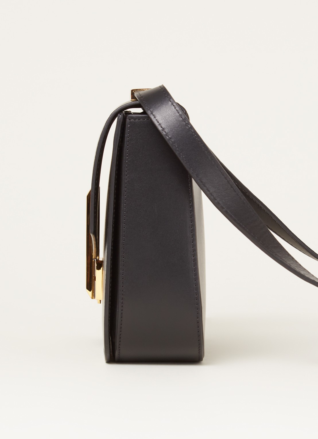 DeMellier The Vancouver crossbodytas van leer - detail 4 zwart