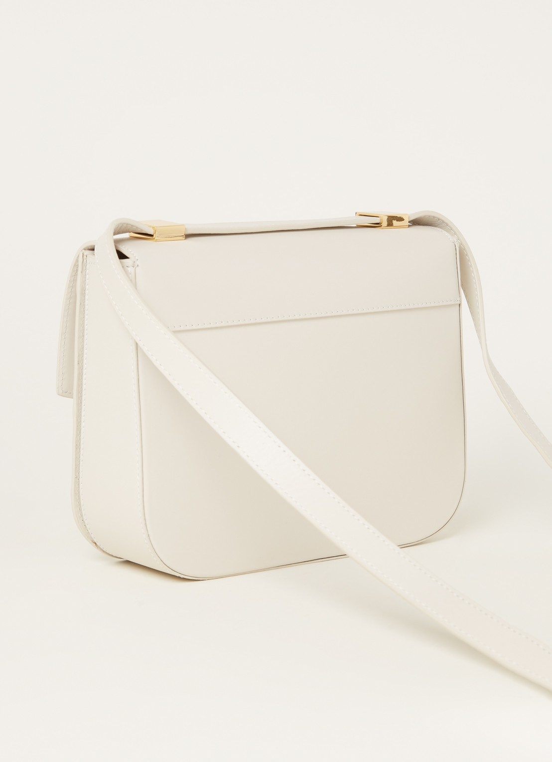 DeMellier The Vancouver crossbodytas van leer - achterkant 5 gebroken wit