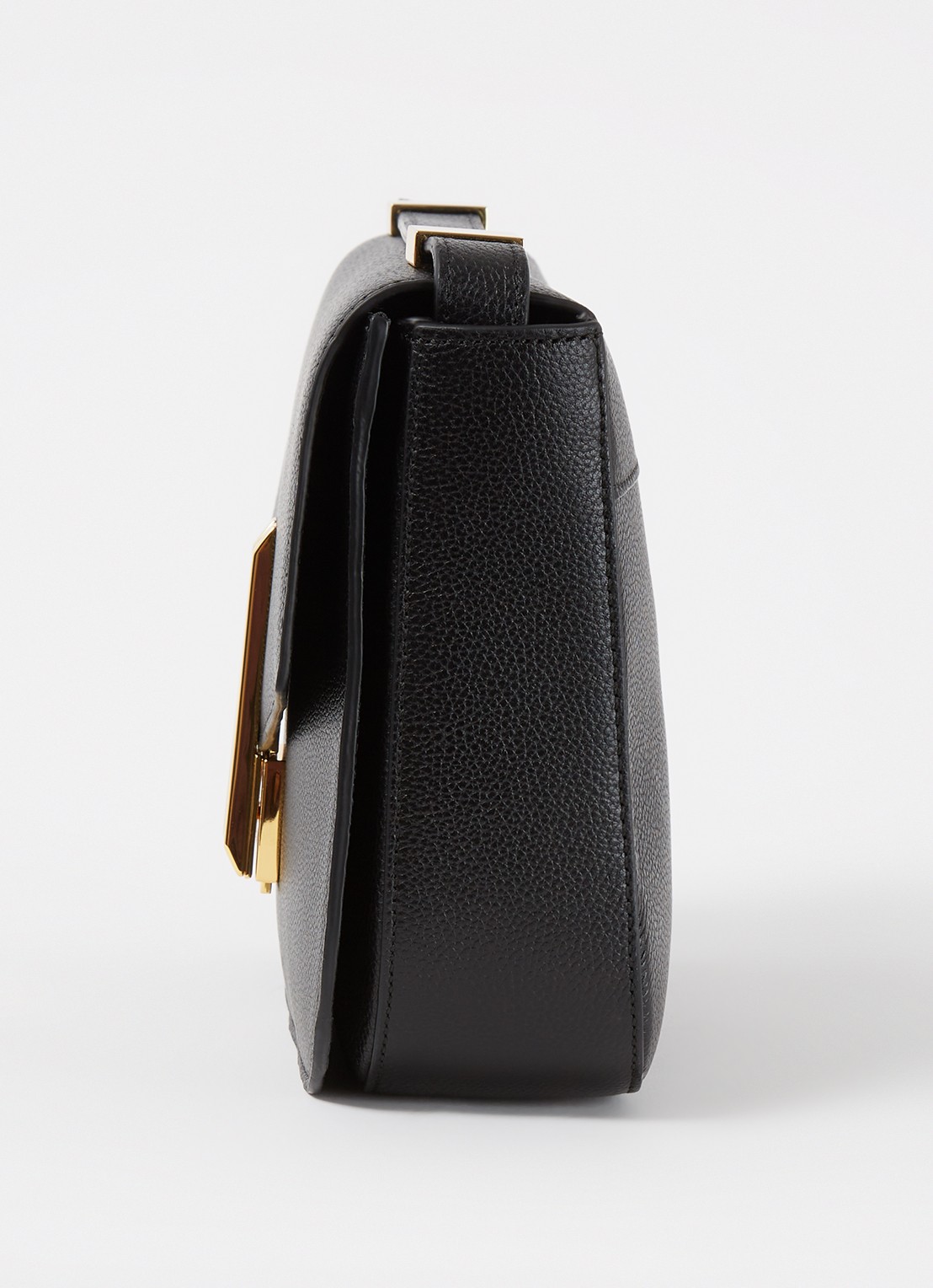 DeMellier Vancouver crossbodytas van leer - detail 2 zwart