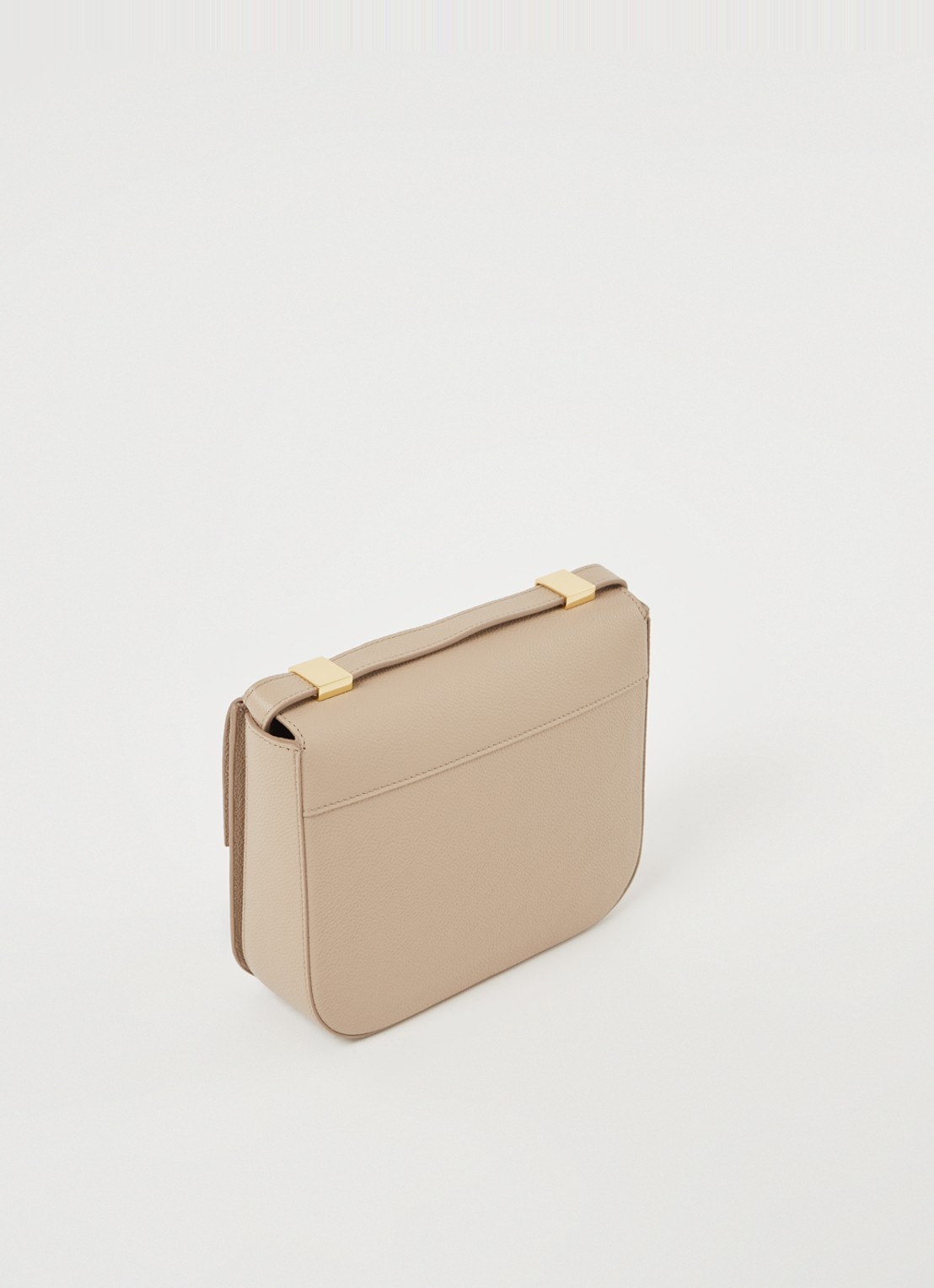 DeMellier Vancouver crossbodytas van leer - achterkant beige