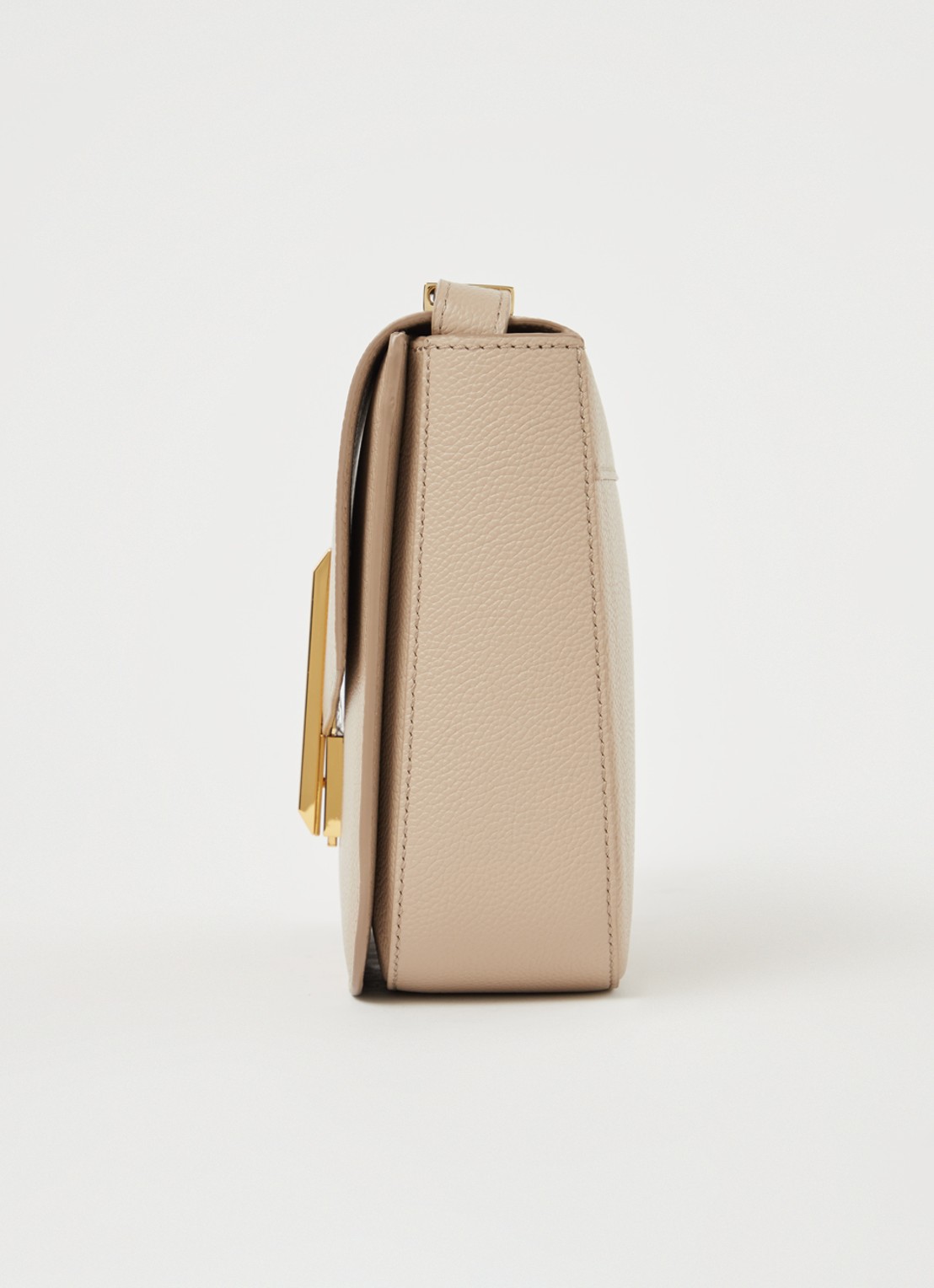 DeMellier Vancouver crossbodytas van leer - detail 4 beige